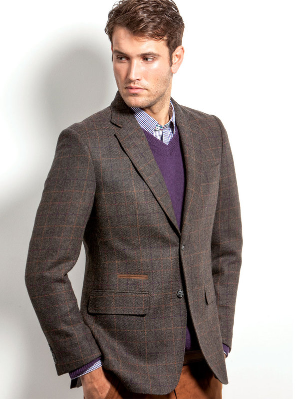 3096 Mens Brown Wool Mix Blazer by Vedoneire of Ireland